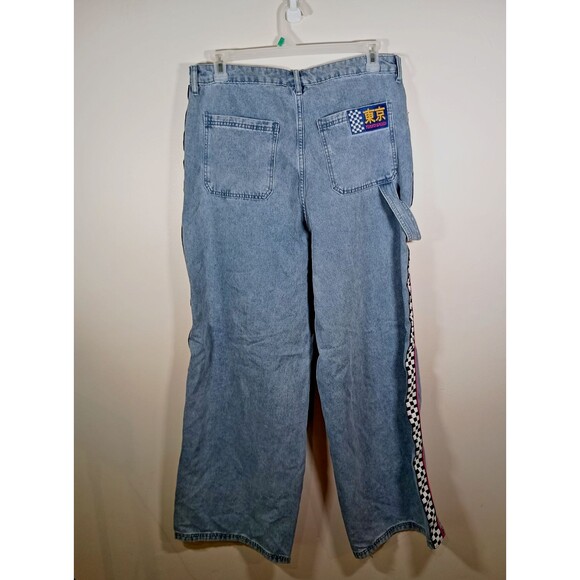 Hello Kitty and Friends Sanrio Racer Patches Wide Leg Light Jeans Size 15 - Picture 10 of 13